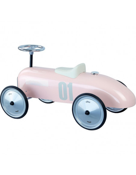 Porteur vintage métal rose tendre