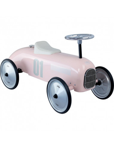 Porteur vintage métal rose tendre
