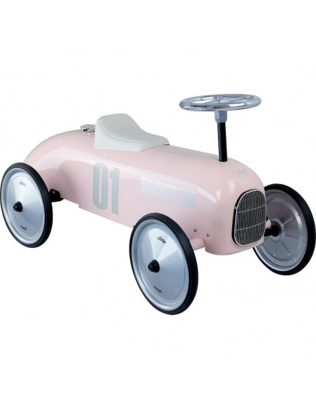 Porteur vintage métal rose tendre
