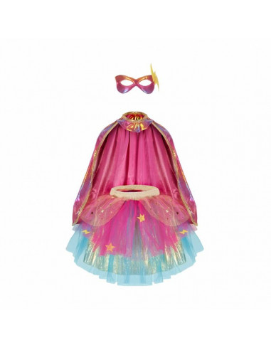 Set de super-héroine, tutu/cape/masque 4-6 ans rose