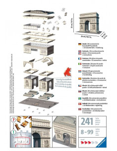 Puzzle 3D Arc de Triomphe - 216 pièces - Ravensburger 2