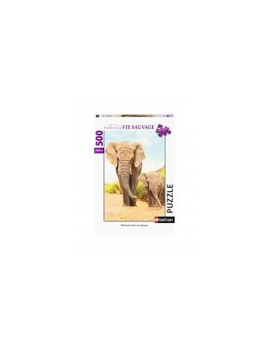 Puzzle Eléphants steppes - 500p