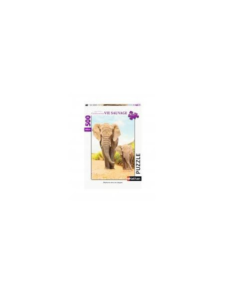 Puzzle Eléphants steppes - 500p