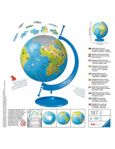 Puzzle 3D Globe Terrestre XXL - 180 pièces - Ravensburger 2