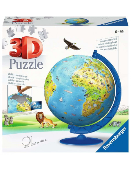 Puzzle 3D Globe Terrestre XXL - 180 pièces - Ravensburger