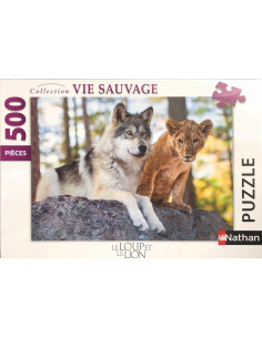 Puzzle le loup et le lion 500p