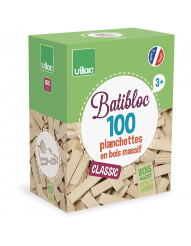 Batibloc classic 100 planchettes en bois massif