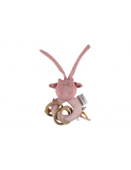 Lola hochet anneau rose