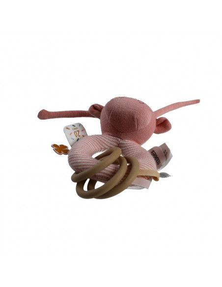 Lola hochet anneau rose