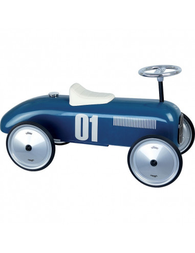 Porteur voiture vintage bleu pétrole - vilac