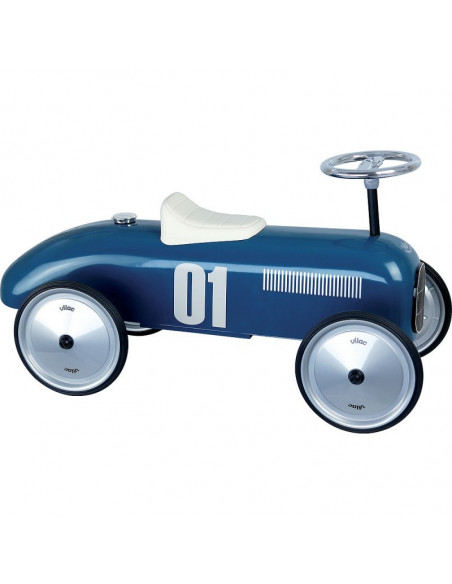 Porteur voiture vintage bleu pétrole - vilac