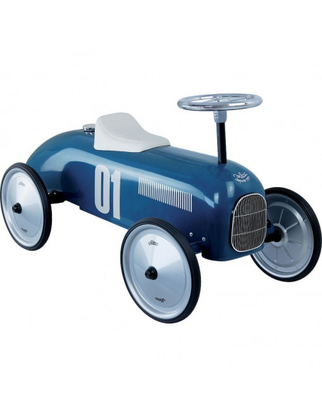 Porteur voiture vintage bleu pétrole - vilac