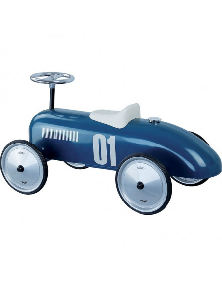 Porteur voiture vintage bleu pétrole - vilac