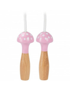 Corde à sauter rose bicolore à pois