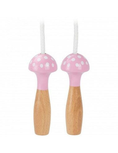 Corde à sauter rose bicolore à pois