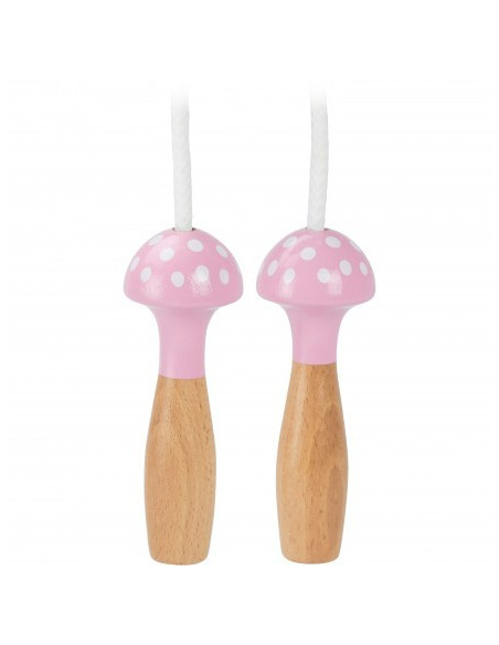 Corde à sauter rose bicolore à pois