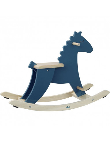 Lot hudada cheval à bascule bleu + arceau
