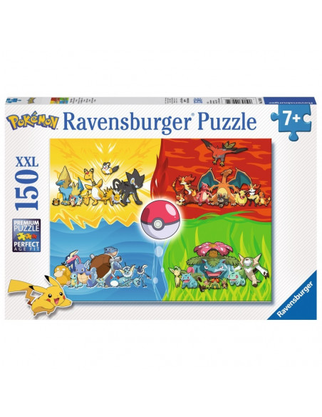 Puzzle 150 p xxl - les différents types de pokémon