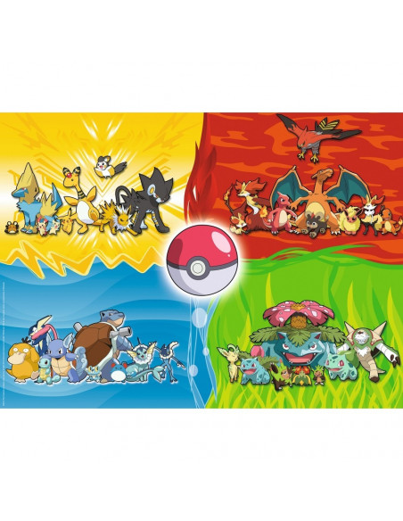 Puzzle 150 p xxl - les différents types de pokémon