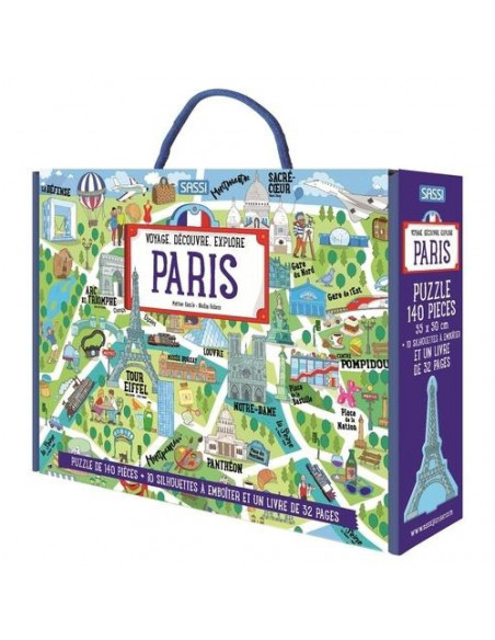 VOYAGE, DECOUVRE, EXPLORE - PARIS - 140 PIECES+LIVRE