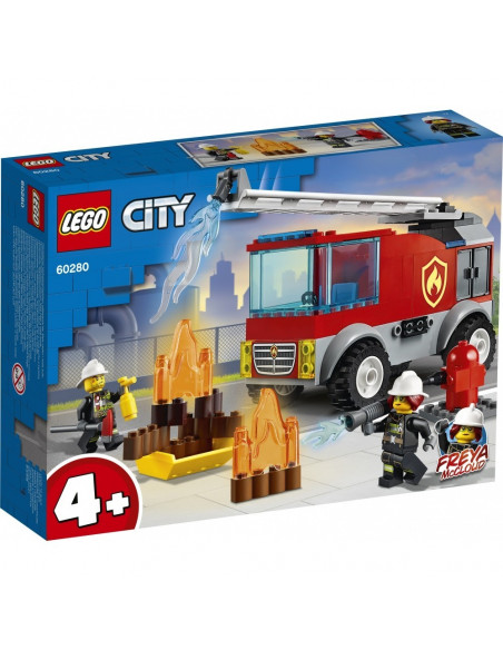 CAMION DE POMPIER AVEC ECHELLE - CITY - LEGO 60280