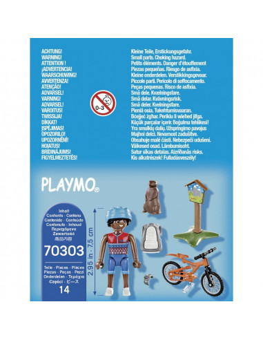 CYCLISTE AVEC MARMOTTE - SPECIAL PLUS - PLAYMOBIL 703303