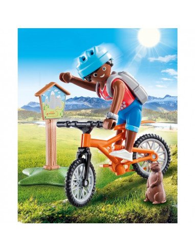 CYCLISTE AVEC MARMOTTE - SPECIAL PLUS - PLAYMOBIL 703303