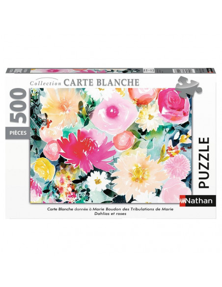 DAHLIAS ET ROSES MARIE  BOUDON 500 PIECES