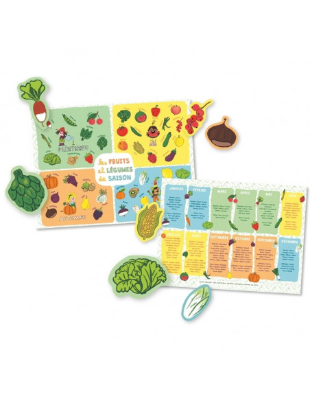 MA PREMIERE POCHETTE D'AIMANTS FRUITS ET LEGUMES DE SAISON