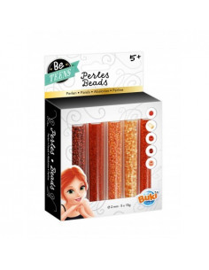 Tubes de perles rouges