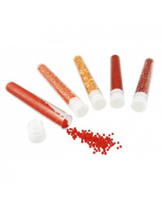 Tubes de perles rouges 2