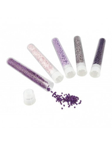 Tubes de perles violettes