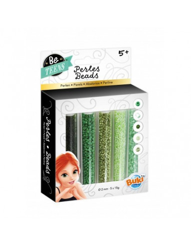 Tubes de perles vertes