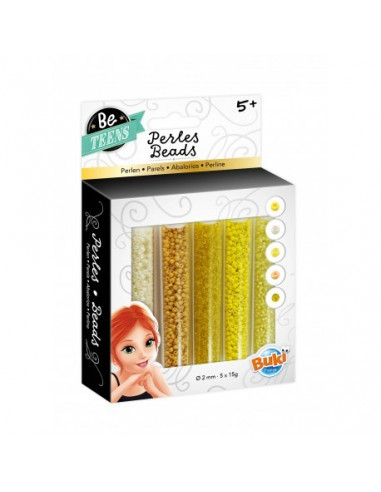 Tubes de perles jaunes