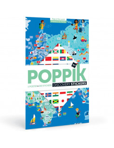 Poster en stickers drapeaux du monde