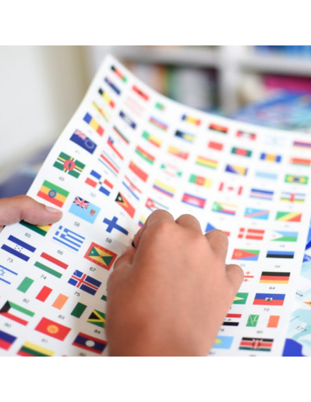 Poster en stickers drapeaux du monde