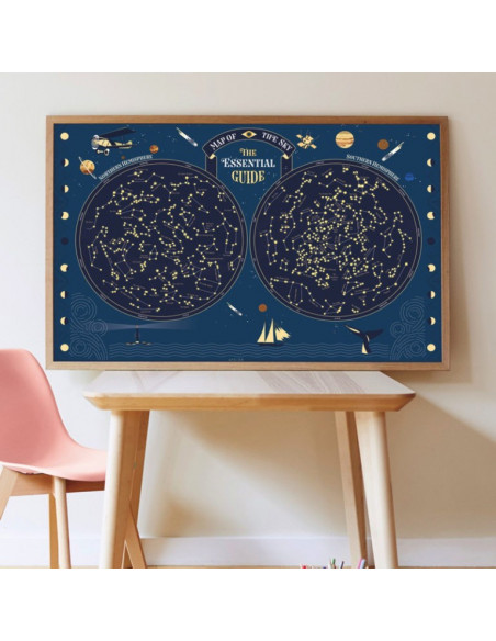 POSTER EN STICKERS CARTE DU CIEL