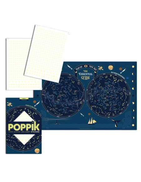 POSTER EN STICKERS CARTE DU CIEL