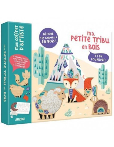 Mon coffret d'artistes: ma petite tribu en bois