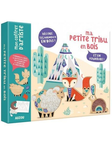 Mon coffret d'artistes: ma petite tribu en bois