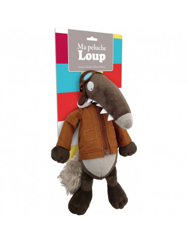 La peluche loup aviateur