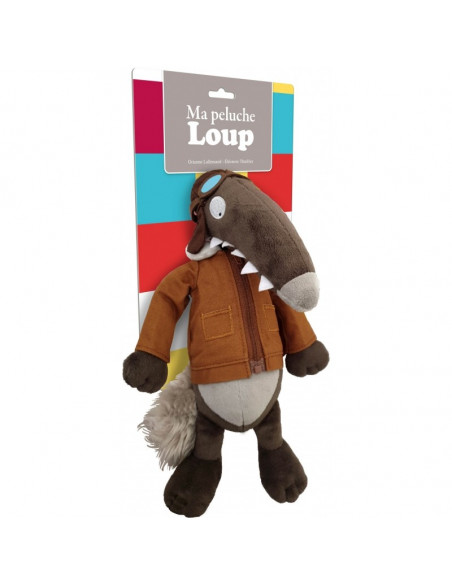 La peluche loup aviateur