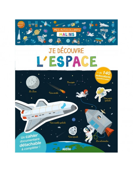 MES AUTOCOLLANTS MALINS - JE DECOUVRE L'ESPACE