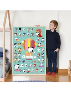 POSTER EN STIKERS - GADOU - 4 ANS ET + 2