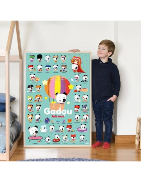POSTER EN STIKERS - GADOU - 4 ANS ET +