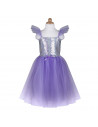 ROBE DE PRINCESSE SEQUINS CHATOYANTS LILAS 7-8 ANS