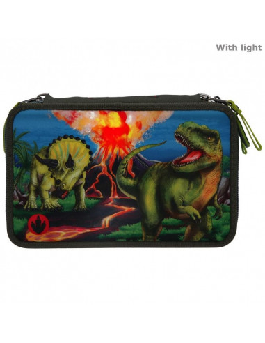 Dino World trousse 3 compartiments LE