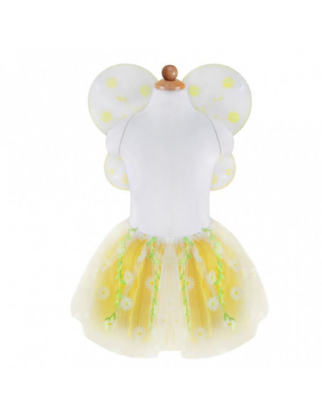 SET DE FEE MARGUERITE AILE,JUPE ET SERRE TETE 4-7 ANS