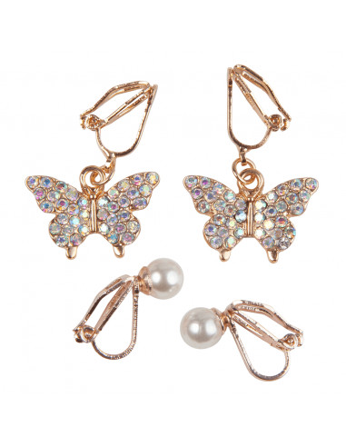 BOUCLES D'OREILLES BOUTIQUE BUTTERFLY CLIP ON