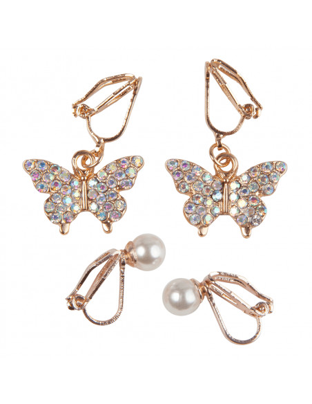 BOUCLES D'OREILLES BOUTIQUE BUTTERFLY CLIP ON